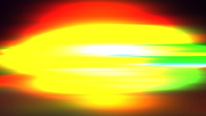 Bright glowing blurred shapes in fast motion