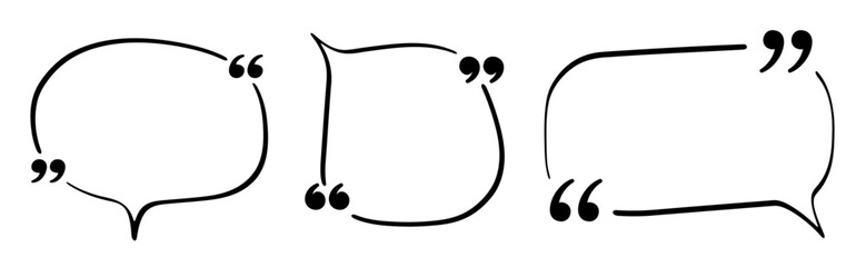Minimalistic Speech Bubbles with Quotation Marks