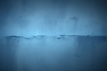 Naklejka premium Dark blue abstract background in cyclorama style in misty atmosphere. Opulent setting of extra depth in misty dark blue color.