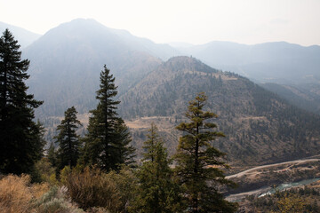 Landscape in the mountains. Ashcroft, British Columbia.  