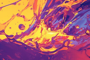 Abstract liquid elements for digital art