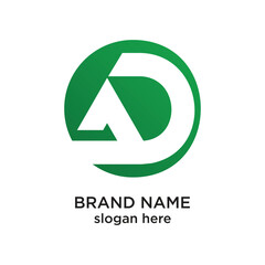 Brand logo design simple concept Premium Vector