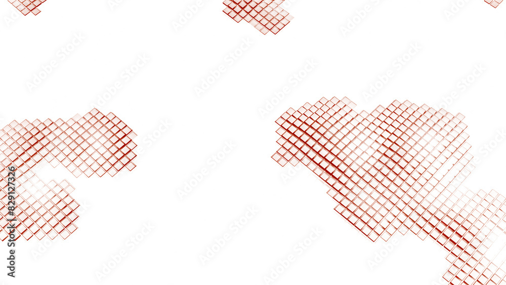 Poster abstract surface with moving square patches. motion. moving spots on white background with squares. 