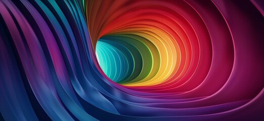 Fototapeta premium Vibrant abstract rainbow tunnel background