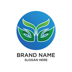 Brand logo design simple concept Premium Vector