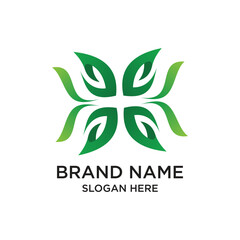 Brand logo design simple concept Premium Vector