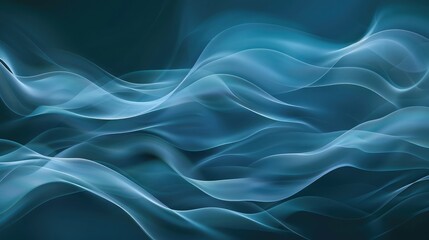 Obraz premium Abstract blue background with flowing lines and smooth, subtle gradients