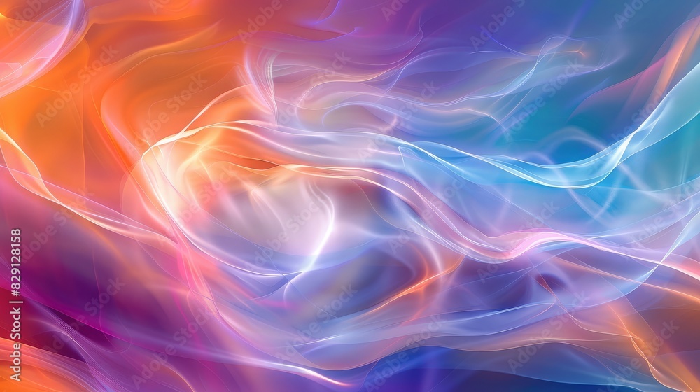 Poster abstract colorful wave background featuring dynamic light reflections and flowing wave patterns