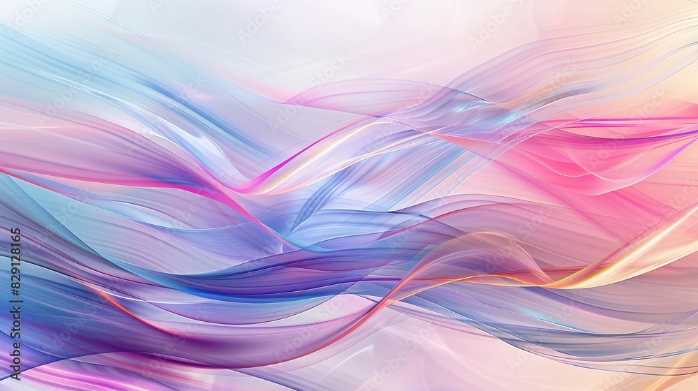 Poster abstract colorful wave background featuring dynamic wave shapes and soft gradient lighting