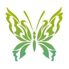 illustration vector graphics of tribal art abstract design Butterfly