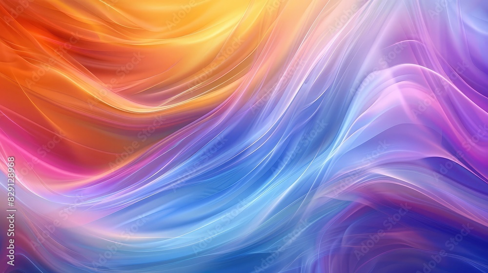 Poster abstract colorful wave background with smooth, flowing patterns and dynamic lighting effects