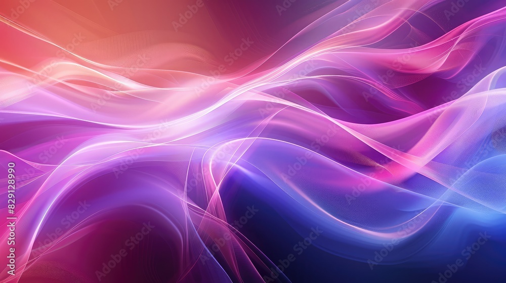 Poster abstract colorful wave background with smooth, flowing patterns and dynamic lighting effects