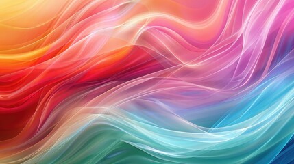 Fototapeta premium Abstract colorful wave background with smooth, flowing textures and vibrant colors