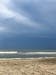 Paisaje de la costa atlántica Argentina un día de tormenta