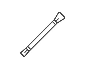 Makeup and cosmetics. Vector graphic icons of beauty brushes for face, powder, blush, eyeshadow.