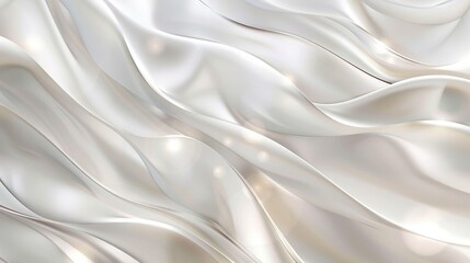 Fototapeta premium Abstract white background featuring elegant waves and soft lighting effects