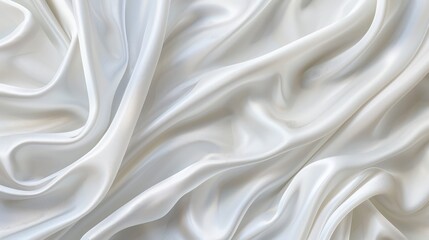 Fototapeta premium Abstract white fabric background with delicate pleats and smooth gradients