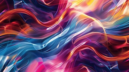 Dynamic abstract colorful wave background featuring swirling patterns and bright hues