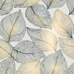 Golden, elegant, seamless pattern luxury lines, rich 