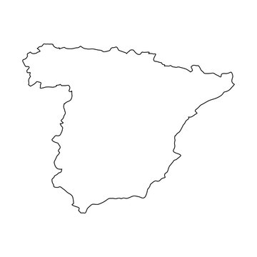 Spain outline map