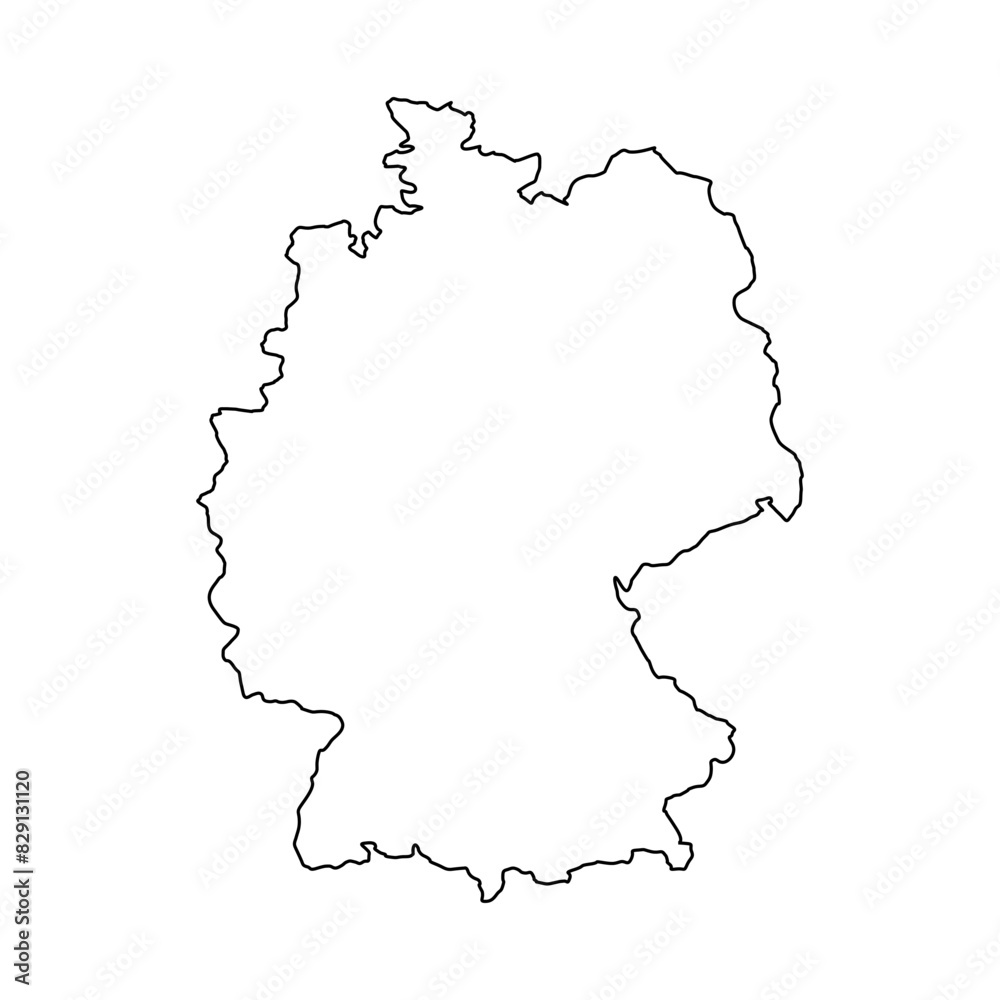 Wall mural germany map outline