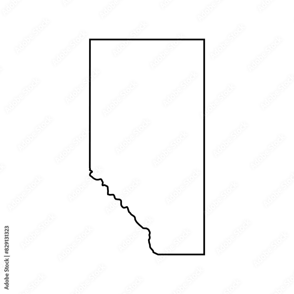 Wall mural alberta outline map