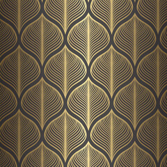 Golden, elegant, seamless pattern luxury lines, rich 