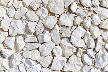 Abstract background with decorative floor pattern of white gravel stones, Gravel texture - generative ai
