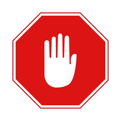 Stop sign hand