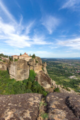 Panoramic view of Meteora Monasteries, Thessaly, Greece