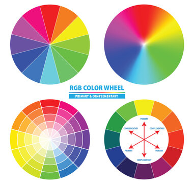 Set of color palette diagram isolated. 3D Illustration