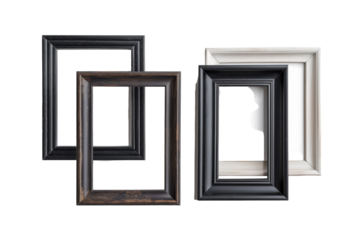 Luxurious Gold Photo Frame Isolated on Transparent Background