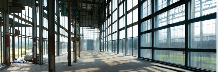 Glass in factory building