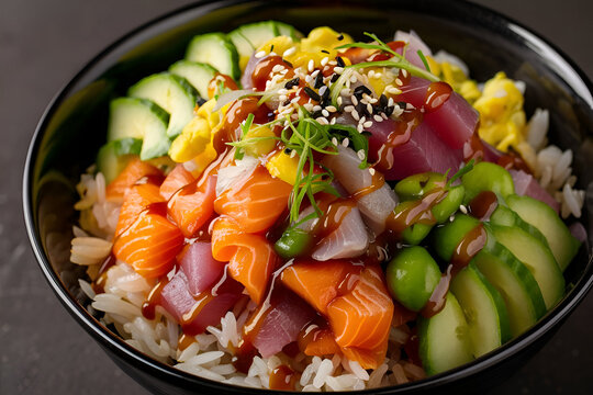Fresh poke bowl