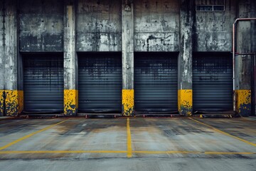 Hangar for Repair Service with Metal Roll Up Shutters