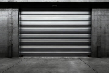 Hangar for Repair Service with Metal Roll Up Shutters