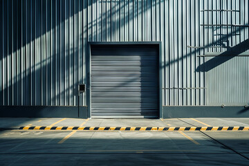 Hangar for Repair Service with Metal Roll Up Shutters
