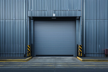 Hangar for Repair Service with Metal Roll Up Shutters