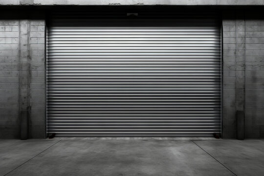 Hangar for Repair Service with Metal Roll Up Shutters