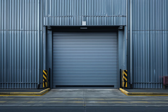 Hangar for Repair Service with Metal Roll Up Shutters