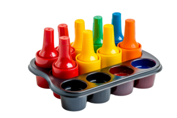 Elegant Plastic Condiment Set Isolated on Transparent Background