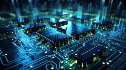 Fototapeta premium High-tech circuit board patterns