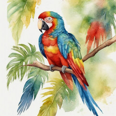 Fototapeta premium red and yellow macaw Generated by Ai 