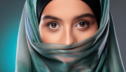 Fototapeta premium Portrait of woman in hijab