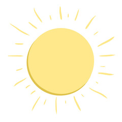 The yellow sun element isolated illustration