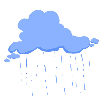 The rain clooud element weather isolated illustration