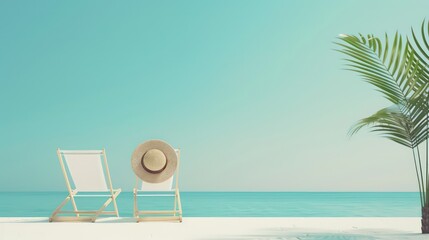 summer vacation holiday copy space with minimalist style