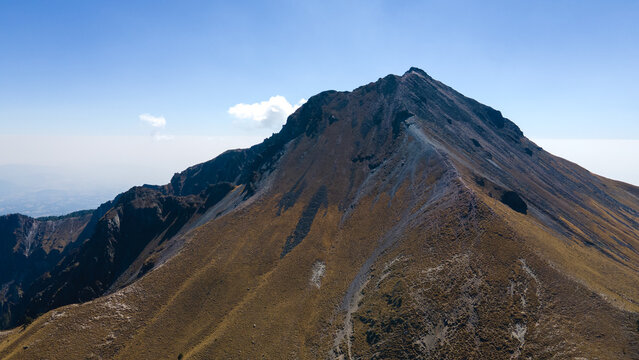 Malinche volcano in Tlaxcala, Mexico, crater or peak of Malintzi mountain