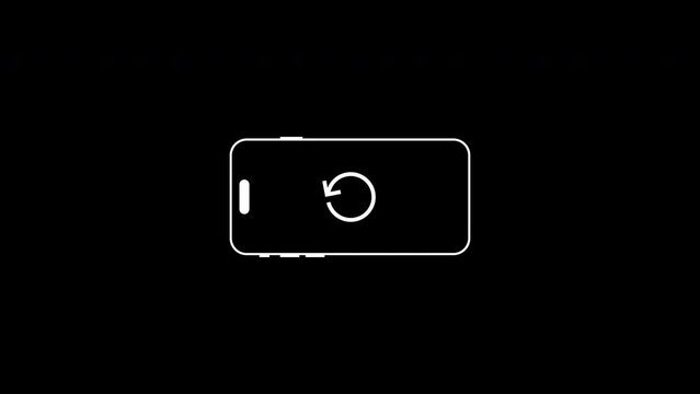 Rotate your phone. 4K Animation of Please Rotate Your Phone to Landscape 90 Rotation for Better Experience. Phone Rotation animation. Alpha channel. Transparent Background