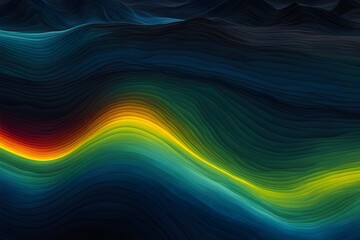 Obraz premium A colorful wave in the ocean